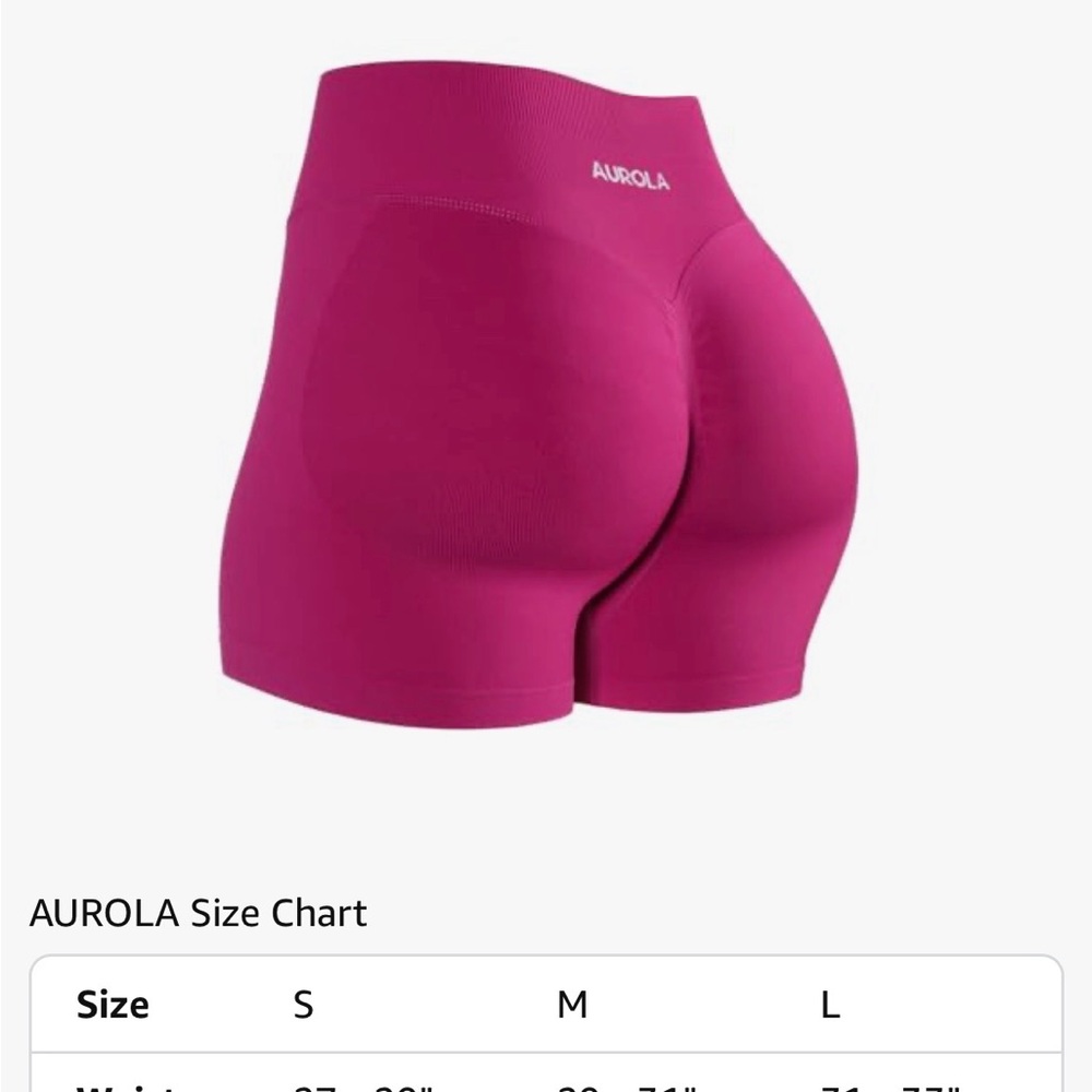 Aurola Women's High-Waist Athletic Shorts in Fuchsia